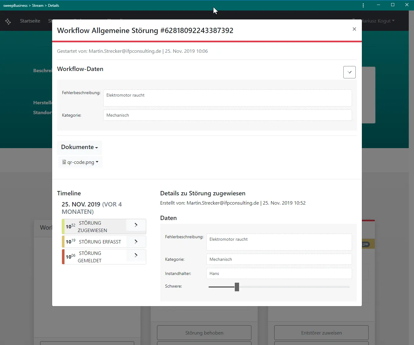 Workflowansicht